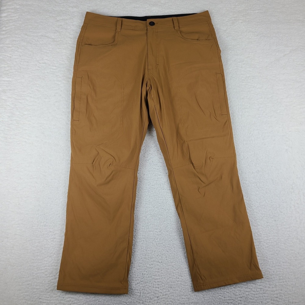 ORVIS Pants Mens‎ 36x29 Brown Straight Leg Fleece Lined Performance Tech Golf
